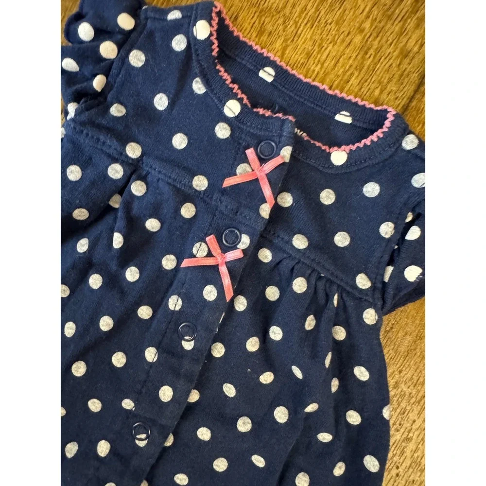 Carters Baby Girl Clothes Lot 0/3 Months Bundle Summer Rompers Outfits Polka Dot